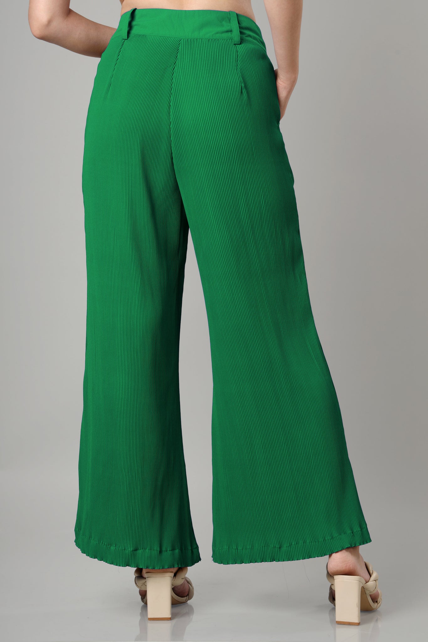 Exclusive Emerald Pleated Ladies Bottom Wear