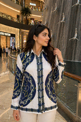 High-Fashion Chain Print Shirt - Smooth And Stylish Fit