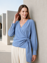 UrbanWrap Tie Top - Minimal Chic Designer Wear Womens Top
