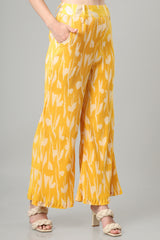 Attractive Floral Pleated Ladies Bottom Wear