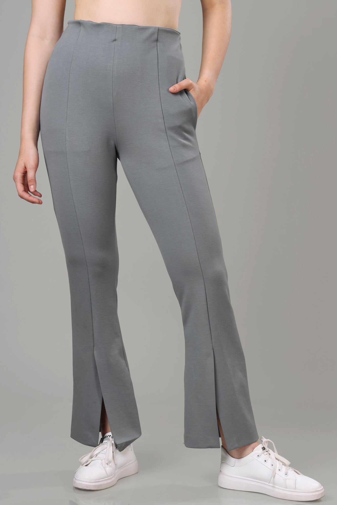Classic Slit Regular Fit Women's Trousers