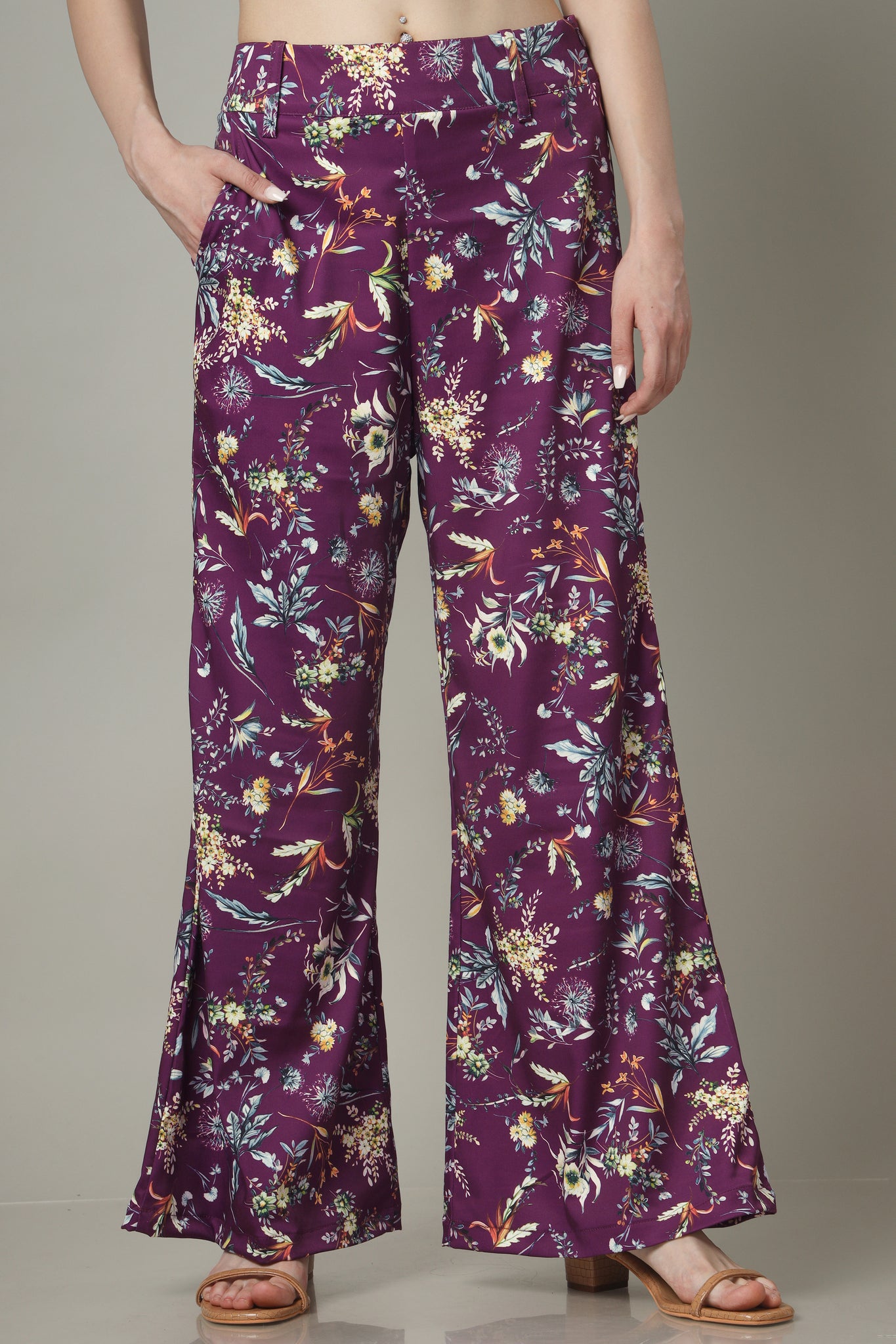 Stay In Vogue With Our Floral Flared Pants