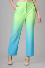 Designer Blue Ombre Women's Trousers