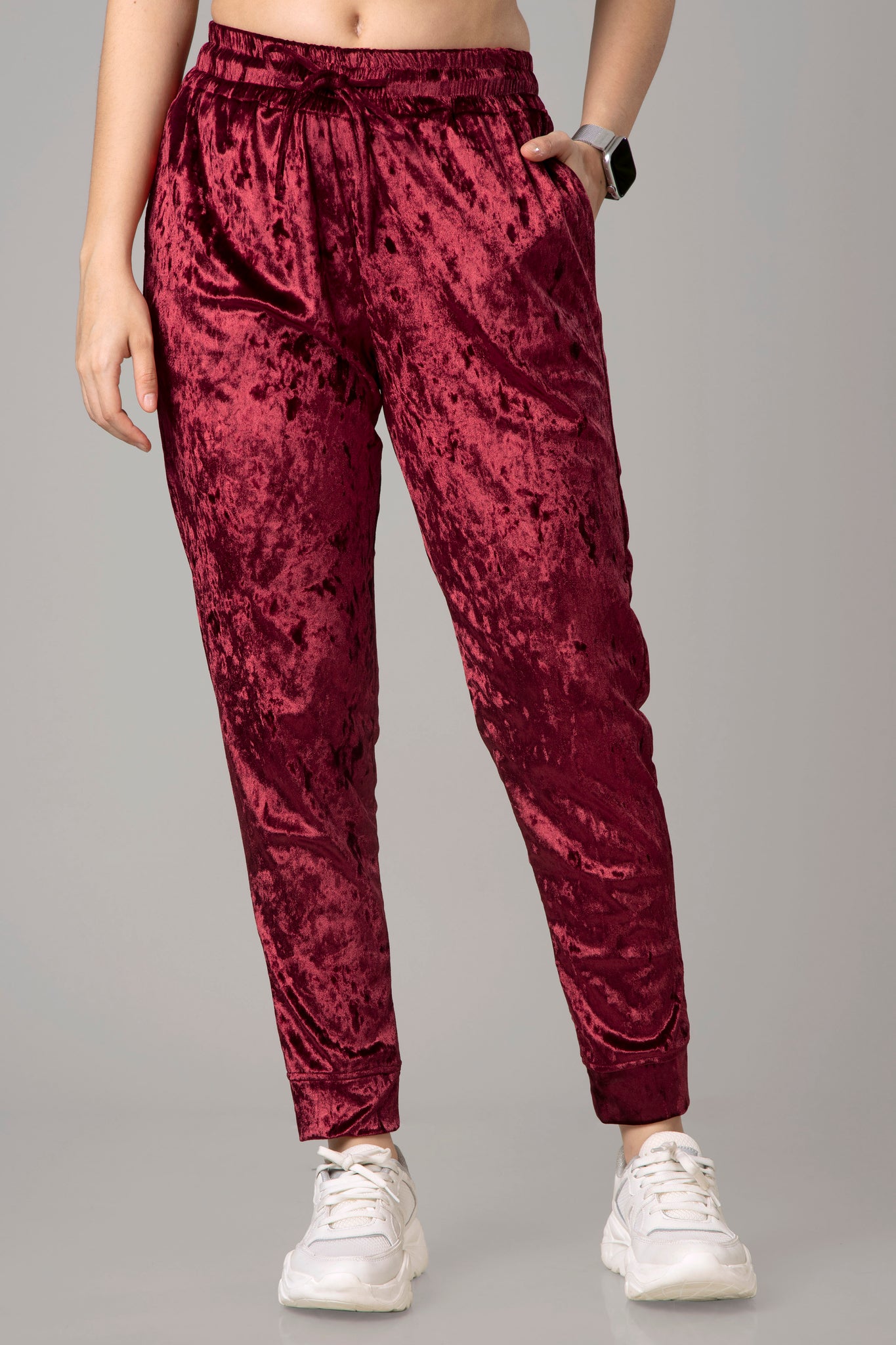 Maroon My Style Statement Jogger For Women