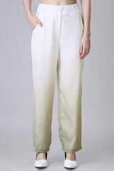 Women's Straight Cut  Ombre Trousers
