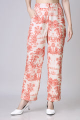 Toil Print Women's Straight Fit Trouser