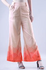 Women's Velvet Geometric Ombre Flared Trouser