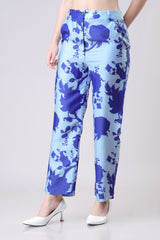 Royal Floral Women's Straight Fit Trouser