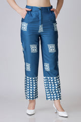 Royal Placement Floral Women's Straight Fit Trouser