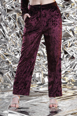 Rich Wine Purple Super Soft Velvet Bottom For Women