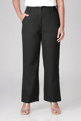 Women'S Classic Black Plain Bottoms In Premium Fabric
