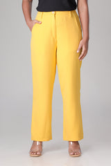 Women'S Classic Yellow Plain Bottoms In Premium Fabric