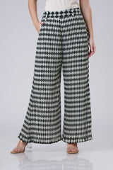 Kynara Pleated Pants For Women - Geometric Flow Luxe