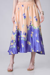 Exclusive Floral Pleated Skirt For Women