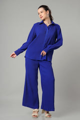 Exclusive Royal Pleated Co-Ord Set For Women