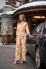 Trendy Pleated Wrap Co-Ord Set For Women