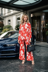 Stunning Floral Pleated Co-Ord Set For Women