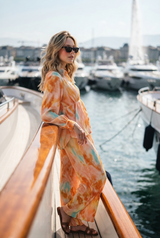 Tie Dye Pleated Co-Ord Set For Women