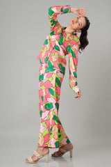 Seamless Leaf Co-Ord Set For Women