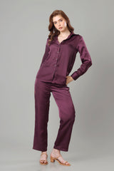 Vintage Wine Co-Ord Set For Women