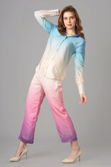 Designer Ombre  Co-Ord Set For Women