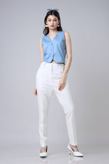 Sleeveless Waistcoat Trouser Co-Ord Set For Women