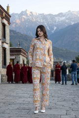 Quirky Women's Bell Sleeve Shirt And Pant Co-Ord Set