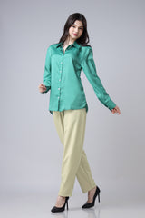 Solid Shirt And Formal Trouser Co-Ord Set