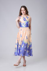 Exclusive Sleeveless Top And Pleated Skirt Co-Ord Set For Women