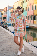 Candy Patchwork Printed Womens Co-Ord Set - Soft Aesthetic Drop