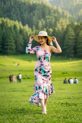 One Shoulder Ruffle Dress For Women