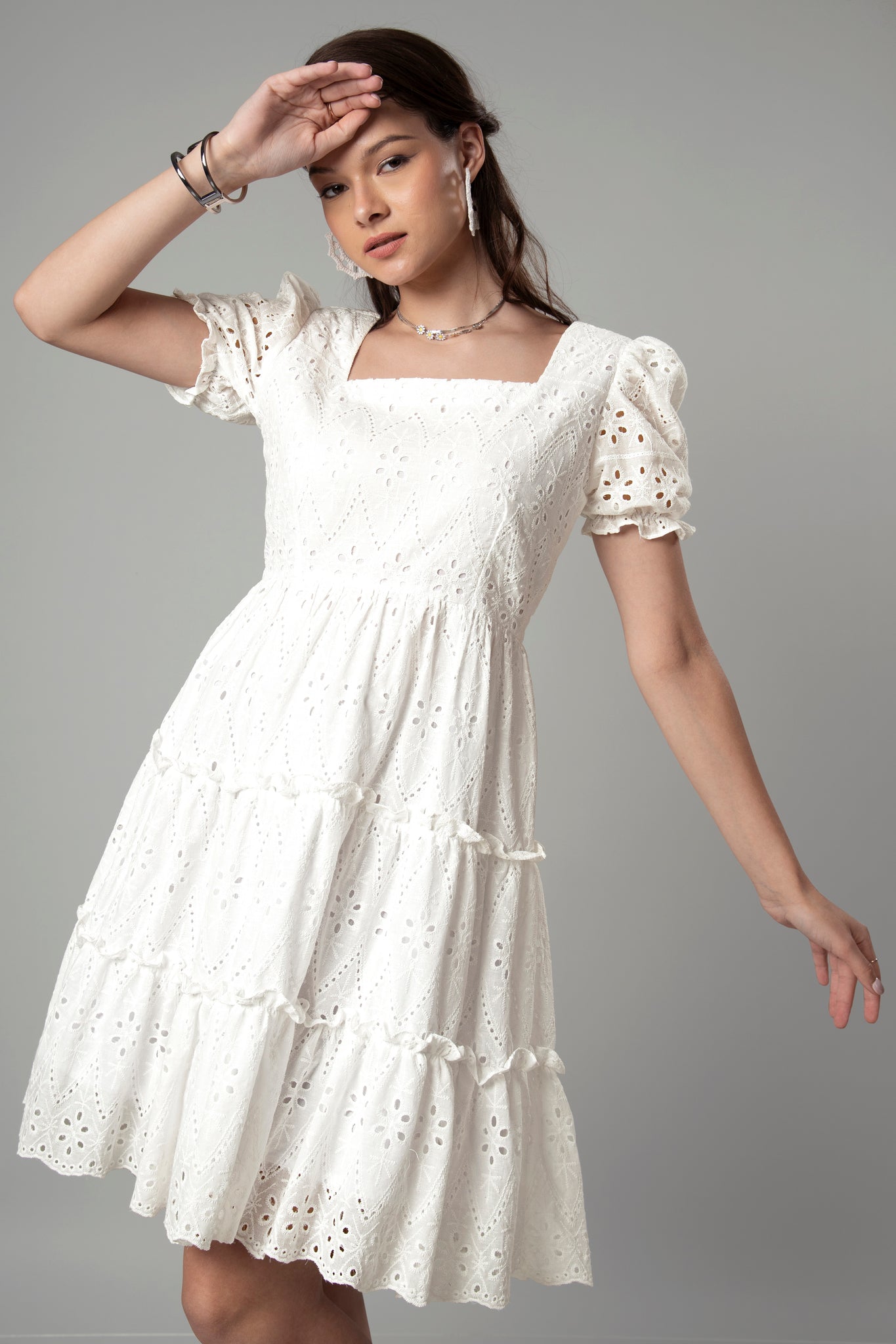Gorgeous Layered Embro Dress For Women