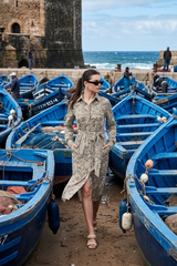 Leopard Print Shirt Dress For Women