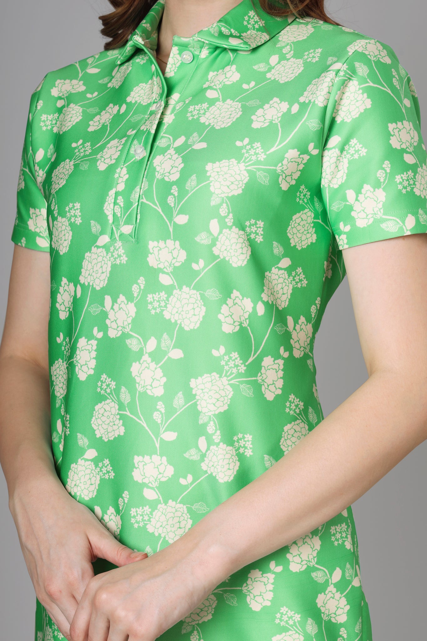 Lovely Floral Printed Polo Dress For Women