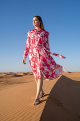 Attractive Pink Floral Dress For Women