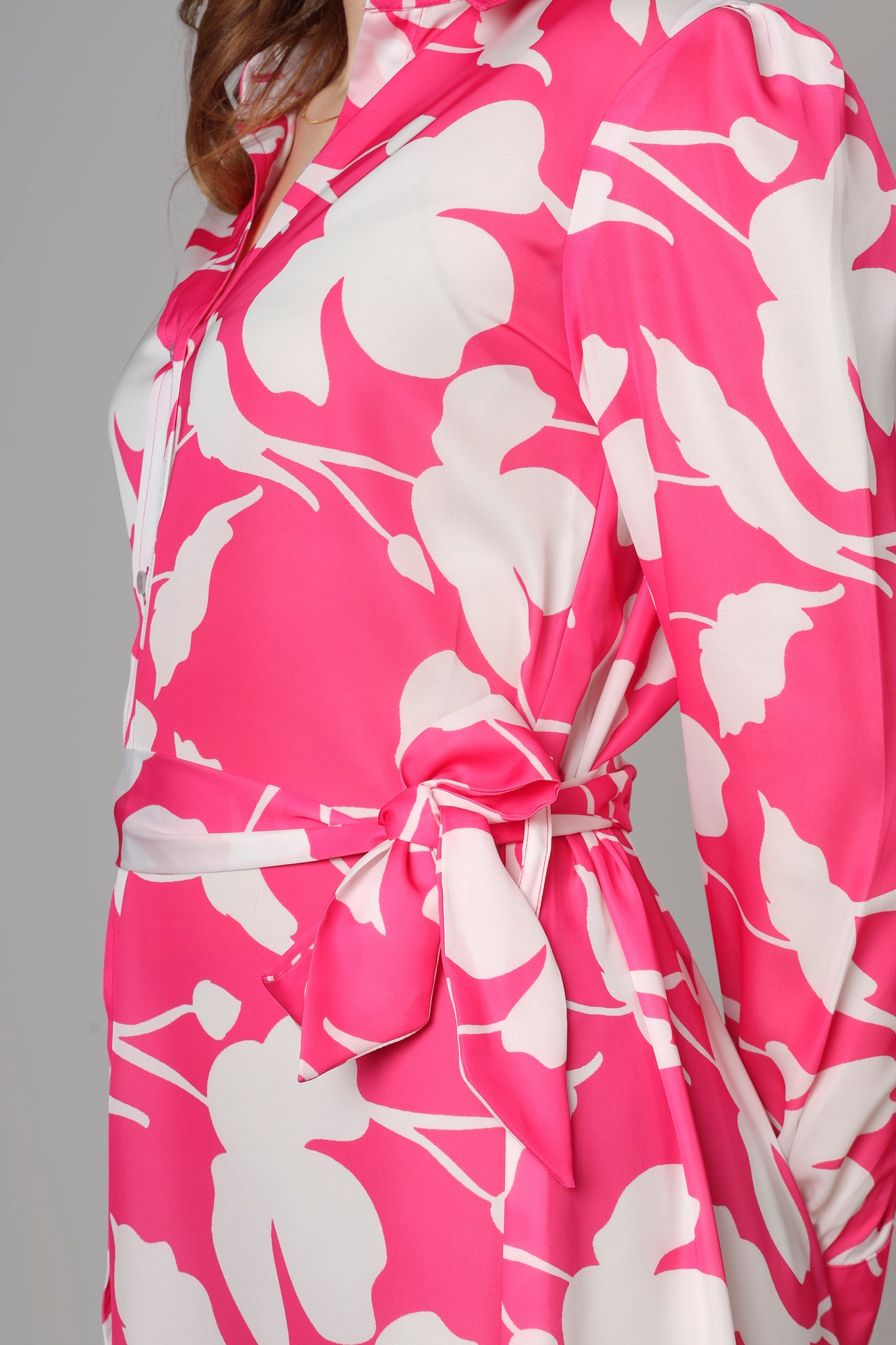 Attractive Pink Floral Dress For Women