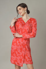 Speechless V Neck Wrap Short Dress