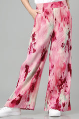 Tye And Dye Pleated Bottom For Girls