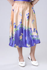 Exclusive Floral Pleated Skirt For Girls