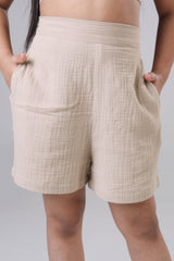 Soft Pure Cheese Cotton Shorts For Girls