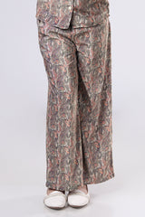 Seamless Paisley Printed Velvet Bottom Wear For Girls