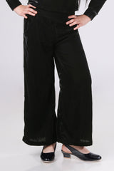 Girls  Essential Solid Black Velvet Trouser