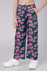 Tie-Up Detail Girls Floral Bottom - Modern Feminine Look