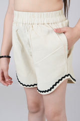 Minimal Summer Girls Shorts - Clean Look, Breathable Fabric