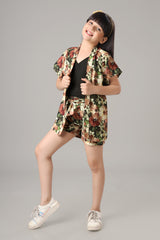 Limerence Floral 3 Piece Co-ord Set For Girls