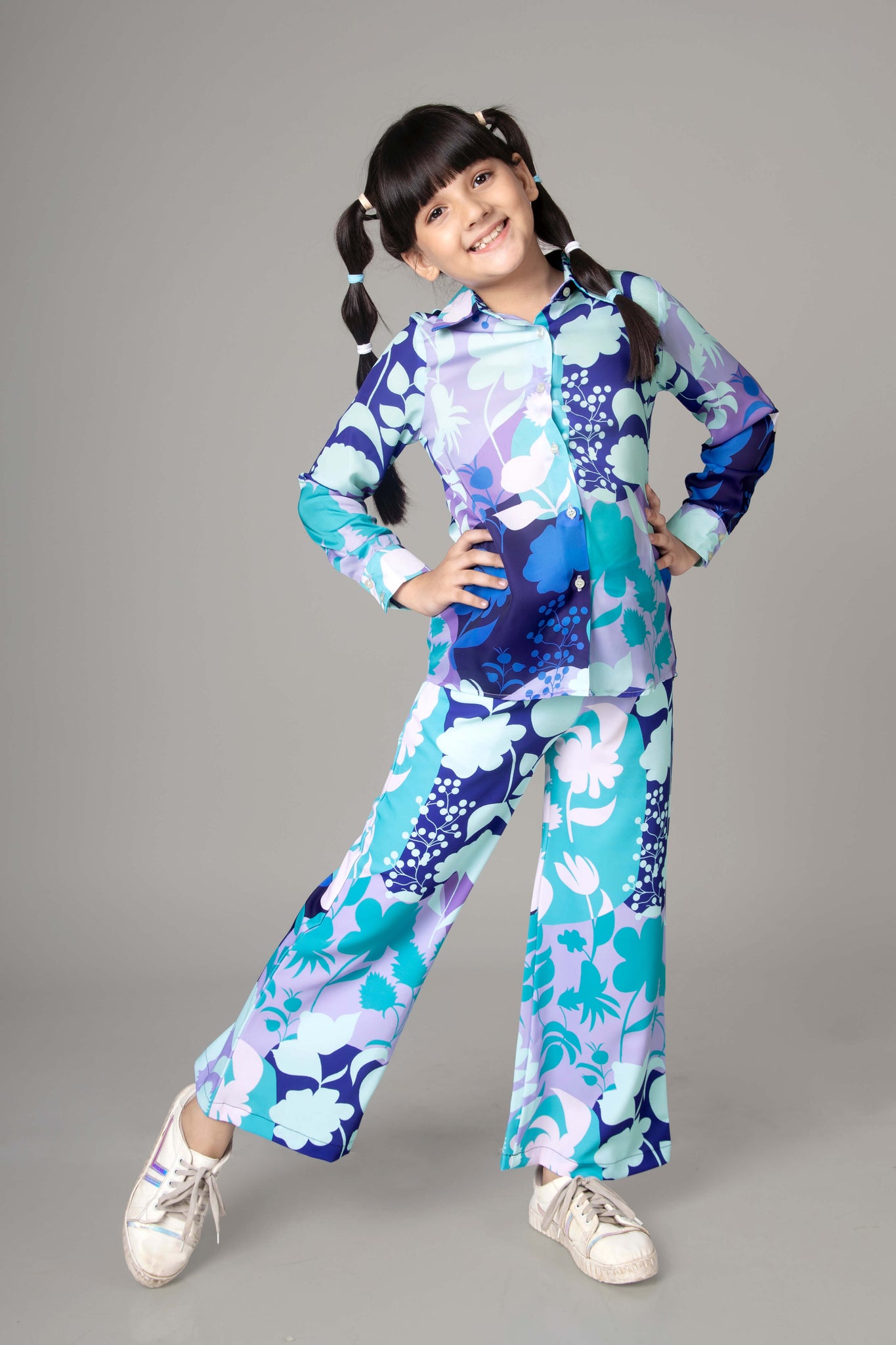 Charming Floral Co-ord Set For Girls
