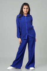 Exclusive Royal Pleated Co-Ord Set For Girls