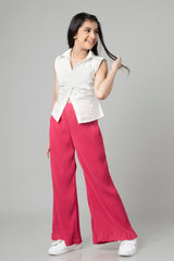 Smart Twisted Front Top Co-Ord Set For Girls