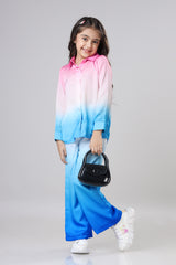 Ombre Shirt And Straight Cut Trouser Co-Ord Set For Girls