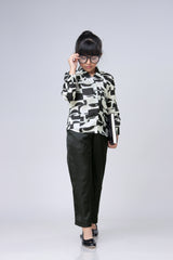 Abstract Shirt And Pant Co-Ord Set For Girls